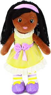 Amazon Com Soft Black Girl Rag Doll 14 First Baby Doll For Kids Plush Baby Toy African American Baby Doll Black Baby Doll Baby Girl Doll With Removeable Clothing
