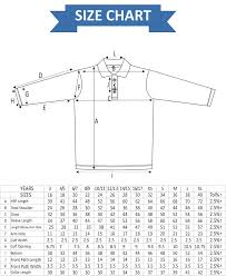 Polo Shirt Full Sleeves Size Chart Professional Uniform