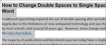 How to double space a document. How To Change Double Spaces To Single Spaces In Microsoft Word