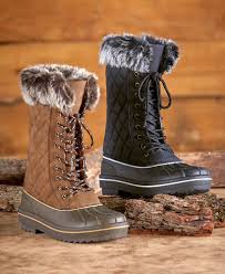 Fur Trim Quilted Duck Boots Ltd Commodities