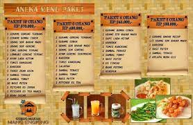 Leuwi dahu no.81, indihiang, tasikmalaya, jawa barat 46151. Berikut Harga Paket Makan Saung Ranggon Paling Populer