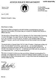 Reprimand letter sample download free business letter. Staha Sex Case The Story According To Knee The Police Chief Confirms Key Details In A 10 Year Old Misconduct Case News The Austin Chronicle