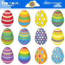Wenn ihr ostereier natürlich färben und tolle effekte auf den eiern erzielen wollt, helfen naturrodukte! Easter Eggs Clipart Easter Clip Art For Instant Download Rainbow Easter Egg Clip Art Bright Colours Easter Easter Egg Art Easter Clipart Easter Egg Designs
