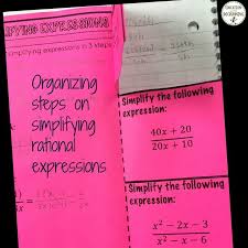 Simplifying Rational Expressions Graphic Organizers Walk Algebra 2 Students Through This Imp Rational Expressions Simplifying Rational Expressions Math Lessons