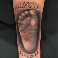 Once you are done with this, let the stamp pattern dry a bit and wash the baby's feet clean. 28 Brilliant Baby Tattoos For Only The Proudest Of Parents Tattooblend Baby Tattoos Foot Tattoos Baby Feet Tattoos