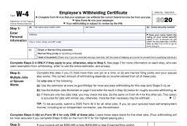 Irs W-4 2020 Released: What It Means For Employers | Allmyhr