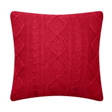 Ugg oversized cable knit plush pillow 20 x 20 oatmeal beige wool down feather. Better Homes Gardens Feather Filled Wide Cable Knit Sweater Decorative Throw Pillow 20 X 20 Red Walmart Com Walmart Com
