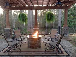 Outdoor kitchen and pergola project in south florida. Our Sanctuary Pergola Fire Pit And Lots Of The Outdoors Pergola Fire Pit Pergola Pergola Cost
