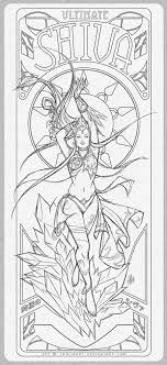 final fantasy coloring pages to print shiva tattoo art coloriage de grade s