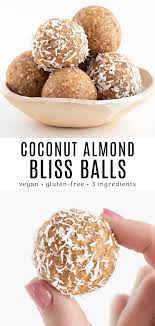 Coconut Almond Bliss Balls Recipe Vegan Snack Recipes Sugar Free Snacks Sweet Snacks