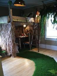 Tree House Bed In Boys Jungle Room Themed Kids Room Jungle Bedroom Awesome Bedrooms