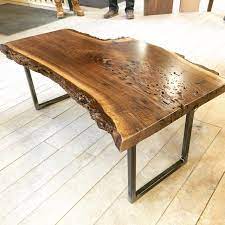 The Timeless Material Co On Instagram This Custom Live Edge Black Walnut Coffee Table Has Some Very Cool Worm Walnut Coffee Table Coffee Table Wooden Tables