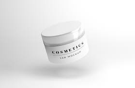 Download Floating Cosmetics Jar Mockup Medialoot