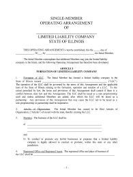 The operation of the company shall be governed by the terms of this agreement and the applicable laws of the state of illinois relating to the formation, operation and taxation of a llc, specifically the. Illinois Operating Arrangement Fill Online Printable Fillable Blank Pdffiller
