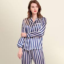 Black And White Striped Silk Pajamas Black And White Striped Silk Pajama Set For Women Silk Pajama Set Silk Pajamas Neon Yellow Tops