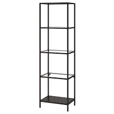 Vittsjo Shelf Unit Black Brown Glass Width 39 3 8 Ikea In 2020 Shelf Unit Glass Shelves Ikea Vittsjo