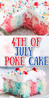 4th Of July Poke Cake Poke Cake Poke Cake Jello Cream Cheese Frosting Cake