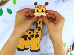 Giraffes coloring page with few details for kids. Free Printable Giraffe Craft Template Simple Mom Project