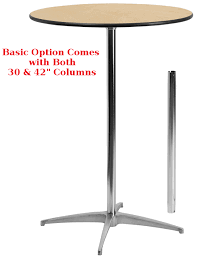 An antique coffee table that is very easy to. 30 Inch Round Wood Top Highboy Cocktail Table 30 And 42 Height