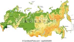 Bekijk of koop hier een antieke kaart van rusland uit de 16e, 17e, 18e, 19e of 20e eeuw. Rusland Kaart Verlichting Lichamelijk Gedetailleerd Rusland Cities Hoog Vormen Vector Gebieden Verlichting Groot Canstock