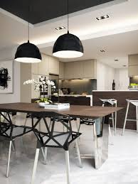 Love The Dining Chairs And Pendants Marvelous Large Size Black Pendant Lamps Over The Dinin Beautiful Dining Rooms Minimalist Dining Room Dining Room Lighting