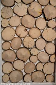 Christmas Mantel Wood Rounds Diy Plank Wall Wood