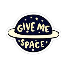 give me space sticker by marleesmarkings in 2021 cute laptop stickers bubble stickers cool stickers