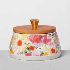 Maybe you would like to learn more about one of these? Opalhouse Pink Floral Stoneware Wood Lid Canister