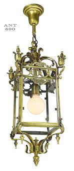 Vintage Hardware Lighting Antique Pendants Brass Ceiling Fixtures Circa 1920 Entry Hall Lights Ant 690