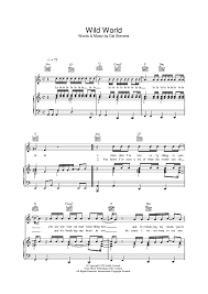 Buy Wild World Sheet Music By Cat Stevens For Piano Vocal Chords