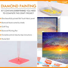 Beginners, both adults, and kids can access and enjoy its calm shades. Diamond Painting Kits For Adults Diamond Art 5d Paint With Diamonds Diy Painting Kit Beach Sunset Paint By Number With Gem Art Drill And Dotz 12 X 12 Pricepulse