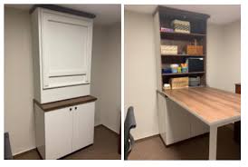 Fold your murphy desk back up and it all disappears! Murphy Bar Desk Woodworking
