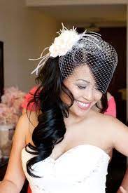 Hair Half Up With Birdcage Veil Juxtapost Com Veil Hairstyles Vintage Wedding Hair Wedding Hair Down