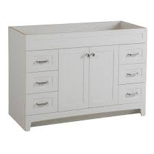 Get free shipping on qualified 48 inch vanities bathroom vanities or buy online pick up in store today in the bath department. Home Decorators Collection Thornbriar 48 In W X 21 In D Bathroom Vanity Cabinet In Polar White Tb4821 Wh The Home Depot