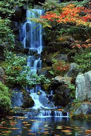 Heavenly Falls In The Fall At The Japanese Gardens By Gigapic Via Flickr Waterfall Beautiful Landscapes Nature Pictures