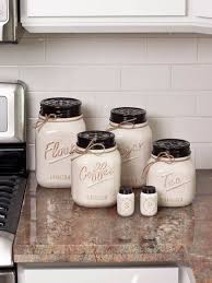 Farmhouse white porcelain bathroom canisters sets. 17 Ways How To Restyle Your Kitchen With Contemporary Farmhouse Flair The Art In Life Mason Jar Kitchen Farmhouse Kitchen Decor Mason Jar Canisters