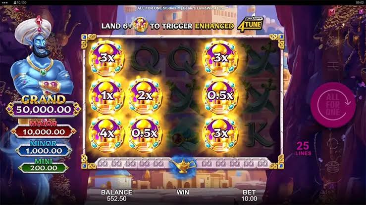 Genie's Link and Win 4Tune Slot - Demo & Review - All For One Studios