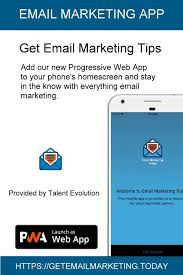 Try A New Progressive Web App Pwa From Talent Evolution A Constant Contact Certified Solution Provid Email Marketing Template Email Marketing Marketing Tips