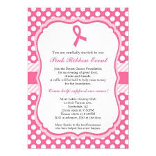 Pink Ribbon Fundraising Event Invitation Zazzle Com Event Invitation Fun Fundraisers Charity Work Ideas