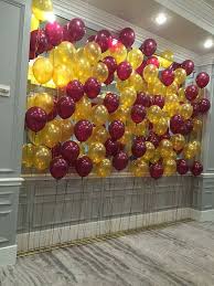 Wall Balloon Decoration Ideas For Birthday Party At Home Balloon Wall Balloon Decorations In 2020 Balloon Decorations Party Gold Party Decorations Graduation Balloons