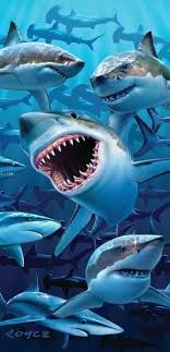 Great White Shark Invasion Jaws Kids Bath Pool Beach Towel Ocean Lover 30x60 Jgrcopa Shark Illustration White Sharks Great White Shark
