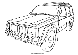 Square Shouldered Cherokee For The Jeep Coloring Book Boyama Sayfalari Jeep Cherokee Araba