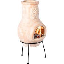 Enjoy free shipping on most stuff, even big stuff. Amazon Com Outdoor Clay Chiminea Fire Pit Stone Gray Garden Outdoor