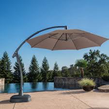 11ft Cantilever Umbrella With Grey Pole Finish Proshade