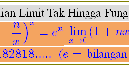 Secara umum untuk menyelesaikan limit di atas, kita cukup membaginya dengan pangkat tertinggi apakah pembilangan yang memiliki pangkat tertinggi atau penyebut yang memiliki pangkat tertinggi. Limit Tak Hingga Fungsi Khusus Konsep Matematika Koma