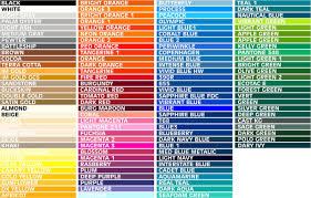 color charts hollywood signs