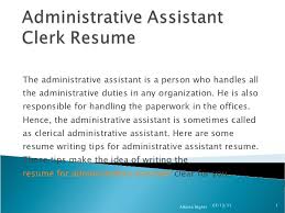 administrative assistant clerk resume 8
