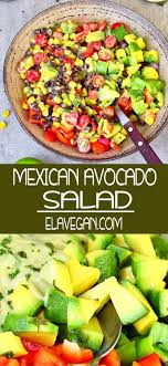Creamy Mexican Avocado Salad Avocado Salad Recipes Avocado Salad Vegan Avocado Dishes
