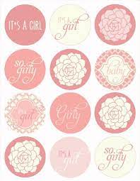 Cupcake Topper Baby Shower De Color Rosa Ducha De Chicas Etiquetas Para Imprimir Gratis