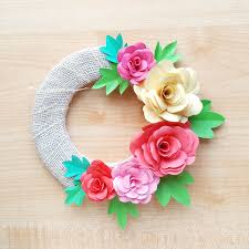 You could use printer paper and pastel chalk instead. Diy Paper Roses And A Cool Paper Flower Spring Wreath